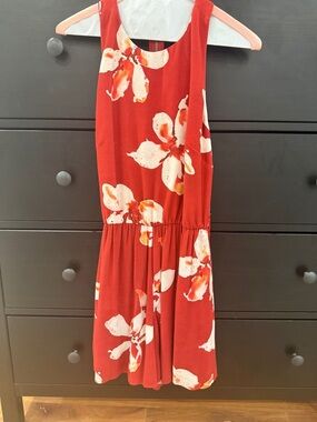 Alice + Alivia Red Floral Racerback Romper